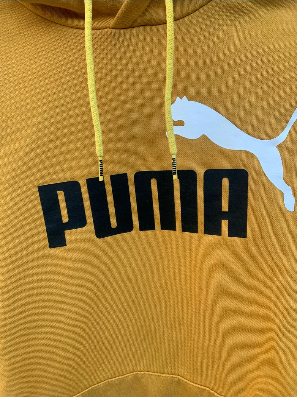 Puma Men's Mustard Logo Hoodie - Picture 3 of 5